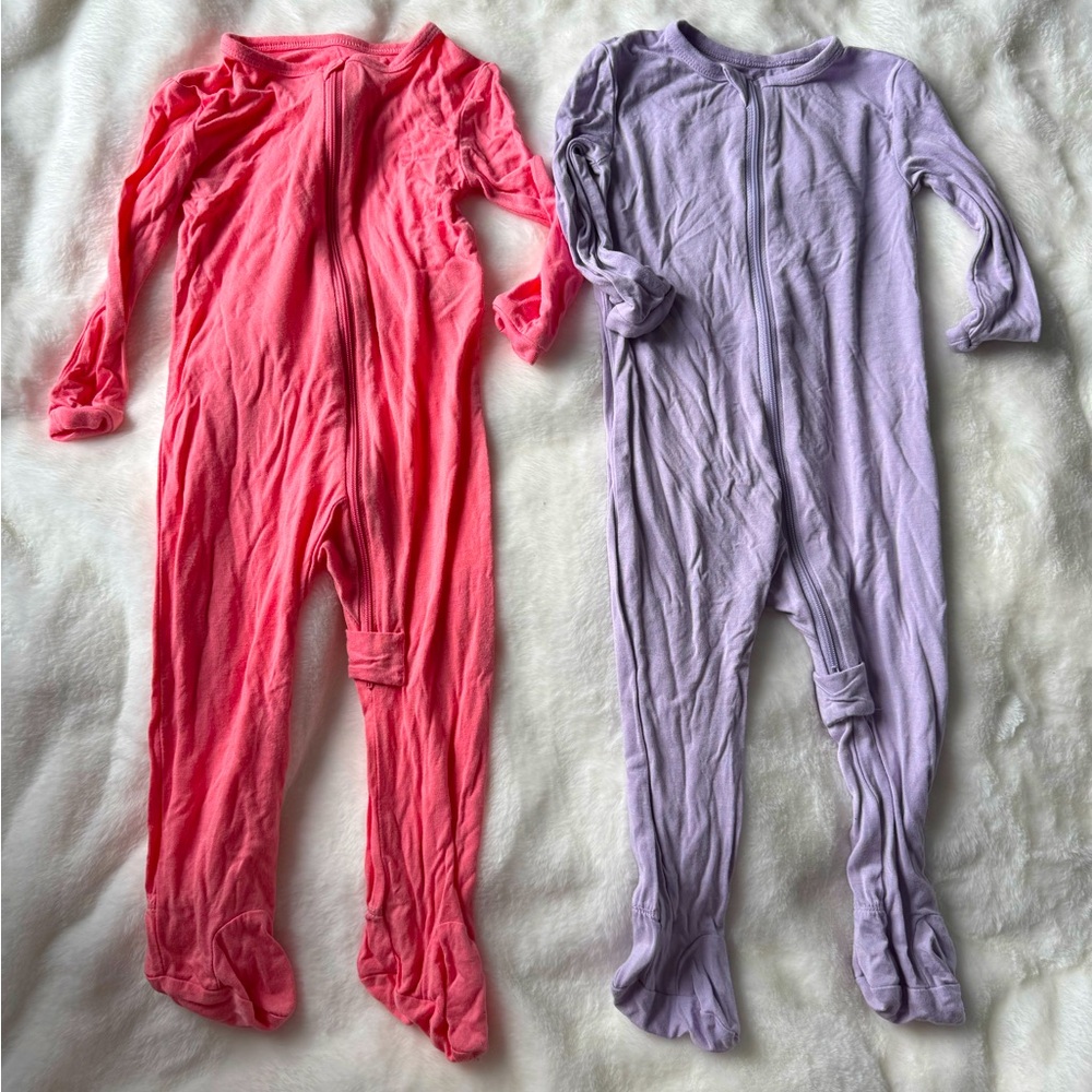 Silkberry Bamboo footed onesies size 6-12 months